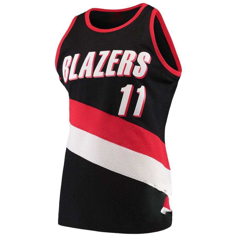 P.Trail Blazers #11 Arvydas Sabonis Mitchell & Ness Hardwood Classics Swingman Jersey Black Stitched American Basketball Jersey