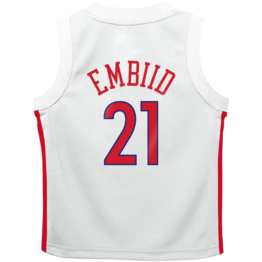 PH.76ers #21 Joel Embiid Toddler 2022-23 Replica Jersey City Edition White Stitched American Basketball Jersey