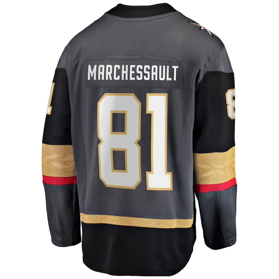 V.Golden Knights #81 Jonathan Marchessault Fanatics Branded Alternate Premier Breakaway Player Jersey Gray Hockey Jerseys