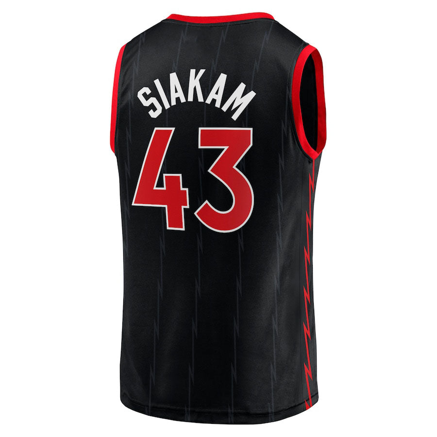 T.Raptors #43 Pascal Siakam Fanatics Branded 2020-21 Fast Break Replica Jersey Black Statement Edition Stitched American Basketball Jersey