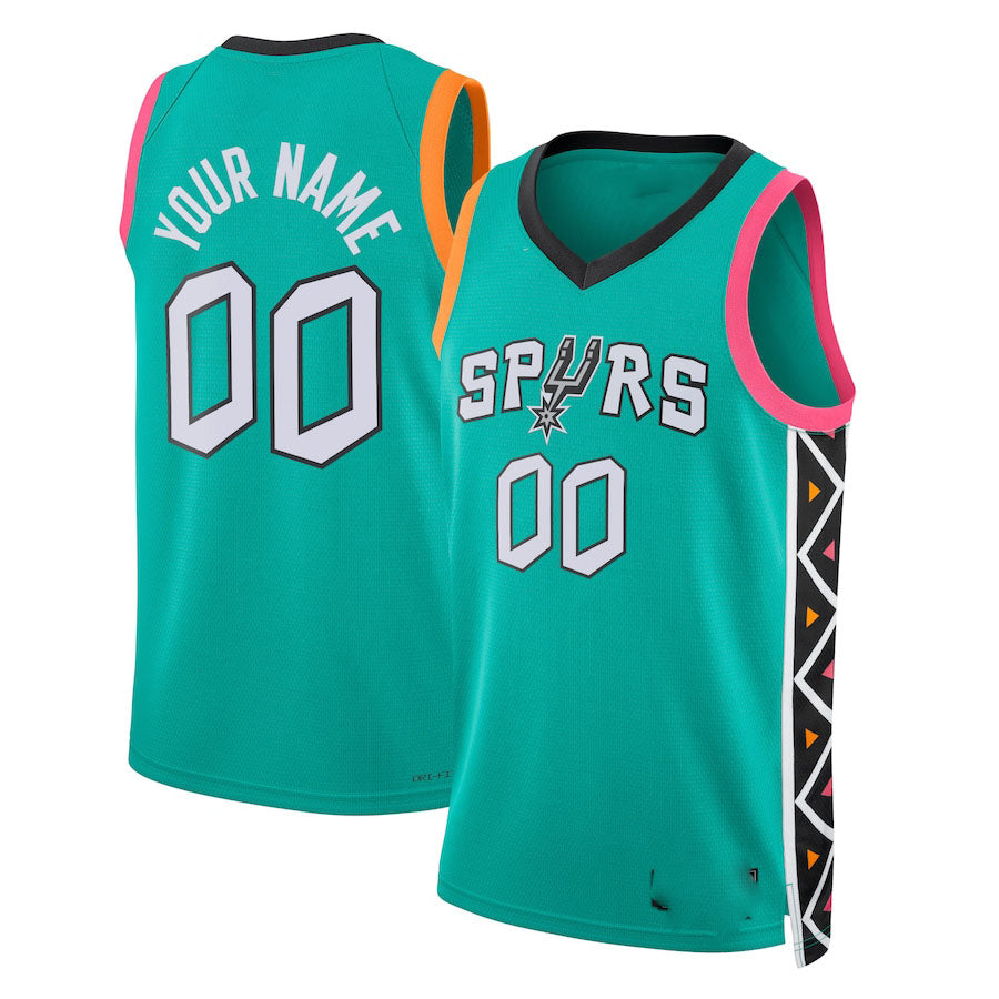 Custom S.Antonio Spurs Unisex Swingman Custom Jersey City Edition Stitched Basketball Jersey