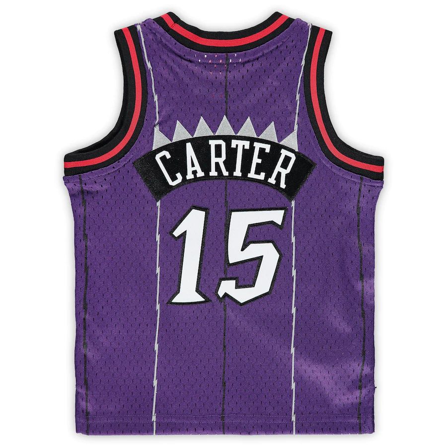 T.Raptors #15 Vince Carter Mitchell & Ness Infant 1998-99 Hardwood Classics Retired Player Jersey Purple Stitched American Basketball Jersey